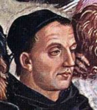 Posthumous portrait of Fra Angelico  by Lucca Signorelli (1395)