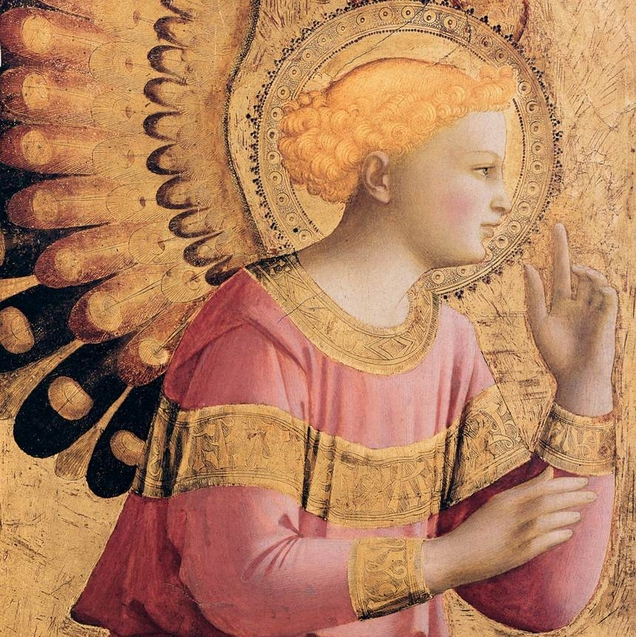 The Annunciation - partial -St Gabrial (1431 -1433)  by Fra Angelico 
