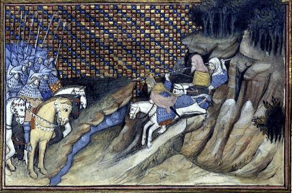 Art Mac Murrough arriving to parley with the Earl of Glouchester